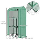 Outsunny Mini Greenhouse with 3-Tier Shelves- Roll-up zipped door ensures easy entry and optimal ventilation
 