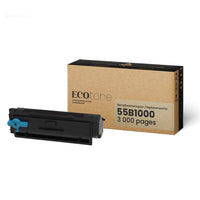Ecotone Lexmark 55B1000 Remanufactured Toner Cartridge - Standard Yield - Black-Color: Black