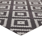 Modway - Alika Treillis en diamant abstrait Tapis de 5 pi l x 8 pi L - Ivoire et charbon de bois-Dessous du tissu de jute adhéré