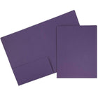 JAM Paper Premium Matte 2-Pocket Portfolio Folder - Dark Purple - 6 Pack-Dark Purple Folder
