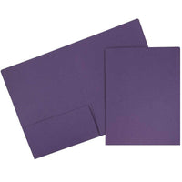 JAM Paper Premium Matte 2-Pocket Portfolio Folder - Dark Purple - 6 Pack-Dark Purple Folder