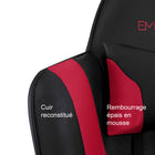 Emerge - Fauteuil de jeu Vartan en cuir reconstitué - rouge-Dimensions du dossier : 34,0 haut. x 19,4 larg. (po)