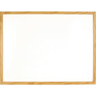 Staples Economy Dry-Erase Board - Non-Magnetic - Oak Frame - 24" x 36"-Ideal for breakrooms and factory floors