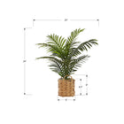 Monarch Specialties - Plante Artificielle - 24 po H - Palme - Mis En Pot - Touche Réelle - Feuilles Vertes - Panier Tressé Beige-Cette plante artificielle à entretien facile est fabriquée à partir des meilleurs matériaux et ne nécessite aucun entretien ni arrosage, pour un accent décoratif durable et respectueux de l'environnement qui durera toute une vie