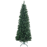 HOMCOM - Arbre de Noël artificiel de 7pi de haut avec base en acier - vert-Arbre vert de 7pi de haut, offrant un aspect sain et naturel 