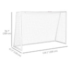 Soozier Soccer Goal - 9.8' x 6.6'-Quick, tool-free assembly with clip and hook-and-loop fasteners
