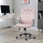 Vinsetto Adjustable Home Office Chair with Tilt Function - Pink-Adjustable seat height from 18.5" to 22.4" (47 cm to 57 cm) to fit your sitting style