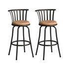 Homy Casa Industrial Swive Counter Bar Stools  24" & 29" - 2 Pack-Slat-back design adds elegance and sophistication to your dining space