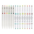 Zebra Mildliner and Sarasa Cip Planner and Creative Set - Assorted Colours - 14 Pack-This pack offers 6 Sarasa Clip R pens (0.4mm): Red Black, Red, Orange, Light Green, Green and Black. It also offers 8 Mildliner Highlighters (Double-Ended): Summer Green, Blue Green, Citrus Green, Gold, Vermillion, Red and Brown