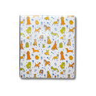 Staples 1" Binder - Pup Print -1" three-ring binder with clear vinyl overlay