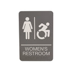 Headline Sign - Pack combiné de panneaux ADA pour toilettes pour hommes et femmes avec accès dynamique en mouvement - ​​6" x 9" - Gris/Blanc-5