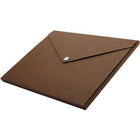 JAM Paper Recycled Portfolio with Snap Closure Medium - 9 1/4 x 12 1/4 x 1/2 - Brown Kraft-Brown Kraft