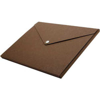 JAM Paper Recycled Portfolio with Snap Closure Medium - 9 1/4 x 12 1/4 x 1/2 - Brown Kraft-Brown Kraft