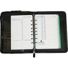 Day-Timer Fresno Ring Starter Set, Desk Size, 8" x 10.91", Trilingual-Standard starter set includes: a 3-month sample of 3 popular calendar formats, tabbed address & phone directory, lined note pad, business/credit card holder, tabbed monthly dividers, handy reference pages, and a vinyl zip pouch