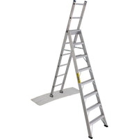 Featherlite - Échelle industrielles en aluminium multidirectionnelles série 2700 - 16 pi-Hauteur de l'escabeau: 8 pi