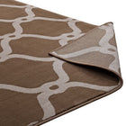 Modway - Beltara Treillis transitionnel en maillon de chaîne Tapis de 5 pi l x 8 pi L - Beige foncé et beige-Haute densité / Tissé à la machine