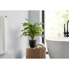 Monarch Specialties 17" Artificial Indoor Dracaena - Table - Black Pot-This potted indoor artificial plant features 20 adjustable lifelike green leaves that have a real-touch feel