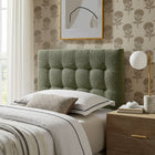Modway Lily Upholstered Twin Size Headboard - Leaf-Biscuit Tufted Design