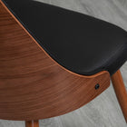 HOMCOM - Chaises de salle à manger modernes avec dossier en bois massif et pieds en acier - noir - lot de 2-Pieds en acier offrant un soutien pour une stabilité optimale