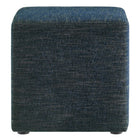 Modway - Callum Tissu carré tissé en bruyère de 17" Rembourré Ottoman - Heathered Weave Azure-Arrivée entièrement assemblée
