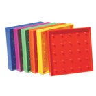 Learning Advantage - Geoboard en plastique - paquet de 6-Rouge, rose, magenta, jaune, bleu et vert