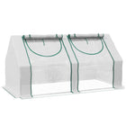 Outsunny 6' x 3' x 3' Portable Mini Greenhouse- Double covers can be used alternately or stacked together to enhance warmth in winter
 
