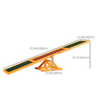 PawHut Wooden Dog Seesaw Pet Agility Equipment - Natural-Mentally and physically challenging and entertaining your pets 