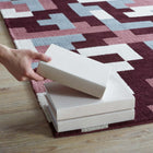 Modway Andela Interlocking Block Mosaic Area Rug - 8 ft W x 10 ft L - Multicolored Red/Light Blue-Gripping Jute Fabric Underside