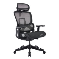 TygerClaw - Chaise ergonomique avec chaise en maille confort avancé-La chaise est dotée d'un dossier et d'un siège entièrement en maille noire qui offrent un soutien respirant et rembourré, vous assurant de rester au frais et à l'aise