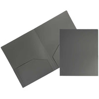JAM Paper - Chemises scolaires à deux pochettes en plastique robuste - gris - Paquet de 6-Couleur: bleu sarcelle