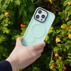 TUFF8 Glide Guard Rugged Case For iPhone 15 Plus - Light Green-MagSafe Compatible: The MagSafe TUFF8 Cases are built with strong magnets for secure alignment with any MagSafe and wireless charger for faster and easier charging
