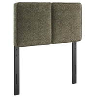 Modway Lindee Boucle Fabric Twin Headboard - Sage-Pillow Style Headboard