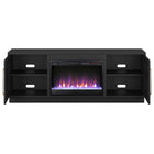 Hudson&Canal Tillman TV Stand with 26" Crystal Fireplace for TV's up to 75" - Black Grain-The top has a weight capacity of 75lbs, lower shelves can hold 25lbs each