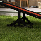 PawHut Wooden Dog Seesaw Pet Agility Equipment - Black-Assembly required