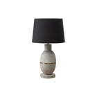 Monarch Specialties 25" H Contemporary Table Lamp - Grey Resin / Black Shade-A stylish 25"h grey resin table lamp accented with a hint of gold metal and a textured finish base resembling ancient stoneware, is the perfect accent lighting for any contemporary living room, bedroom, or office decor