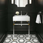 Modway - Redeem Fixation murale en acier inoxydable argenté de 24" Vanette de salle de bain - Blanc argenté-Cadre en acier inoxydable