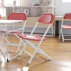 Flash Furniture – Chaise pliante en plastique pour enfants, bourgogne, 10/pqt-Sans accoudoirs