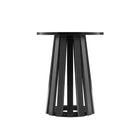 Manhattan Comfort - Lot de 2 tables d’appoint modernes Layla 90 cm - Noir-Le diamètre du plateau de la table mesure 45 cm