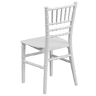 Flash Furniture Kids Resin Chiavari Chair - White-Stacks up to 10 Chairs