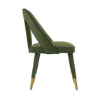 Manhattan Comfort - Lot de 2 chaises de salle à manger modernes Neda 53 cm, revêtement en velours, vert olive-Profondeur intérieure de l’assise : 47 cm Hauteur de l’assise : 49 cm Largeur intérieure de l’assise : 50 cm