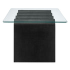 Modway - Ondine Plateau en verre Table basse - Noir-Assemblée requise