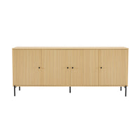 Manhattan Comfort Magnolia 70.9" Modern Sideboard - Natural Oak-Modern Sideboard and Buffet Stand for Dining Room and Living Room Use