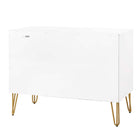 Manhattan Comfort DUMBO Modern 2-Drawer Nightstand and 3-Drawer Dresser Set - White-17.73" L x 35.19" W x 26.85" H