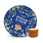 Nyakers Swedish Gingersnaps Cookies in Blue Tin - 400 g-Baked to a traditional Swedish recipe and flavoured with ginger, cloves and cinnamon to be enjoyed with a coffee or a cup of herbal tea
