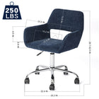 Homy Casa Fabric Upholstered Task Chair - Dark Blue-Easy to follow assembly instructions to save your time