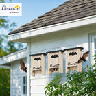 PawHut - Lot de 3 boîtes à chauves-souris en bois 7,1 po l x 2,4 po P x 8,9 po H-Construction en bois de sapin avec peinture imperméable pour plus de chaleur 