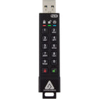 Apricorn Aegis Secure Key 3NX Encrypted USB 3.1 Gen 1 64 GB Flash Drive - Black-Patented setting where the admin can designate whether the device will permit itself to be reset by a User or after a brute force attempt. 