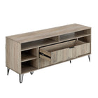 Manhattan Comfort DUMBO 62.99" Modern TV Stand - Rustic Grey-Snap It Assembly! Includes High Quality Internal Click Grooves for a Simple Assembly, No Tools Required