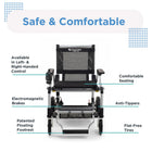 Journey Zoomer Lightweight Folding Power Chair - Blue-Supports up to 300 lb with a durable aircraft-grade aluminum frame