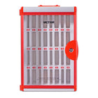 Victor - Casier pour téléphone portable en classe - 47 x 32 x 21 cm - Argenté/Rouge-Conception en alliage d’aluminium de qualité supérieure, robuste, durable et résistante aux chocs et aux chutes